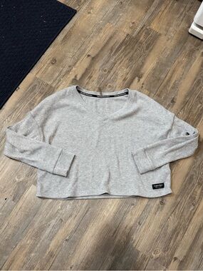 Calvin Klein cropped workout long sleeve top